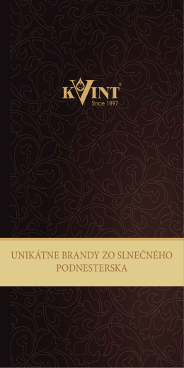 Degustačné poznámky brandy KVINT