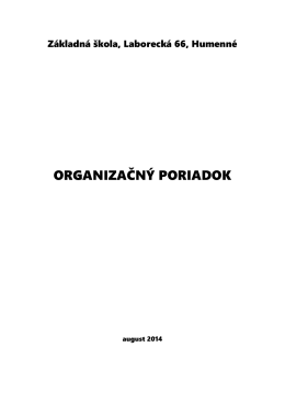 Organizačný poriadok