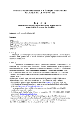 Porada knihovníkov 13.1.2014 (PDF) - Hontiansko