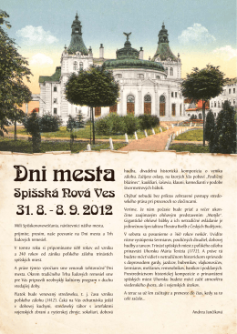 Dni Mesta Spišská Nová Ves 2012 / plagát (PDF)