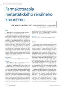 Farmakoterapia metastatického renálneho karcinómu