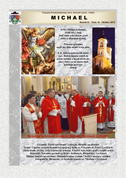 Michael - október 2013 - Rímskokatolícka cirkev Farnosť Levice mesto
