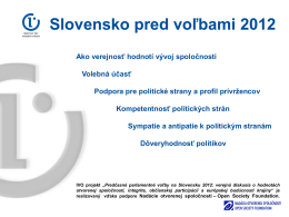 Slovensko pred voľbami 2012 – grafy