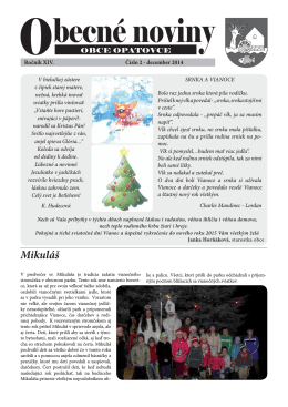 Obecné noviny - december 2014