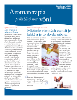 Aromaterapia Newsletter! - NATUR