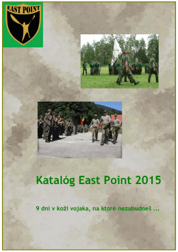 Katalógu EAST POINT 2015 - East Point - Letný tábor