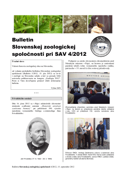 2012/4 - Slovenská zoologická spoločnosť pri SAV