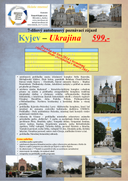 Kyjev – Ukrajina 599,-
