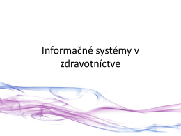 Informačné systémy v zdravotníctve