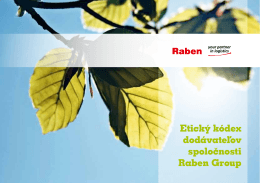 Etický kódex dodávateľov spoločnosti Raben Group