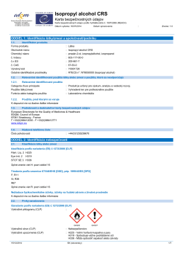 Isopropyl alcohol CRS - European Directorate for the Quality of