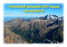 Turistický kalendár KST Jasná na rok 2015
