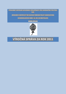 2011 - Slovenská spoločnosť pre zahraničnú politiku