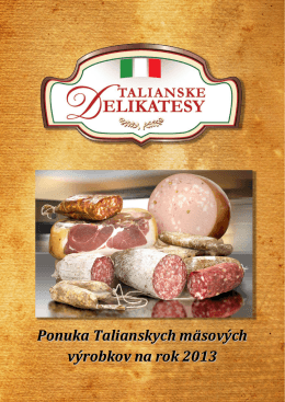 Mäsové výrobky - talianskedelikatesy.sk