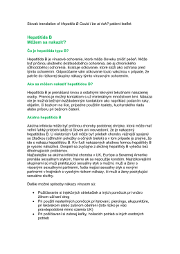 Draft Hepatitis B leaflet v 2 July - Public Health Agency for Northern