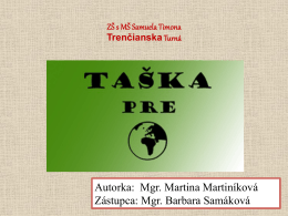 Taška pre Zem - Slovenská agentúra životného prostredia