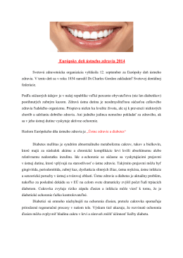 Európsky deň ústneho zdravia 2014 (pdf, 55 kB)