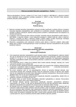 Rokovací poriadok Obecného zastupiteľstva v Kučíne