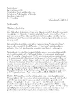 Otvoreny list L. Klausovej - Osobny postoj, 16. 7. 2014 PDF