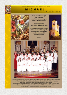 Michael - máj 2011 - Rímskokatolícka cirkev Farnosť Levice mesto