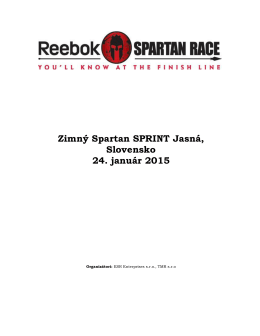 Propozície - Spartan Race Slovakia
