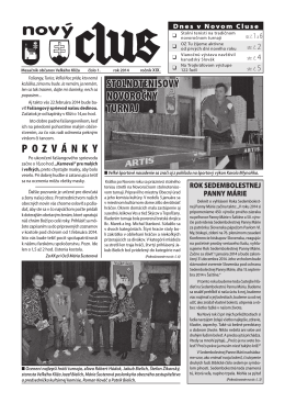 Obecné noviny č.1 - 2014