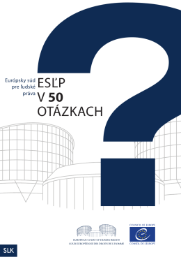 The ECHR in 50 questions (Slovak)