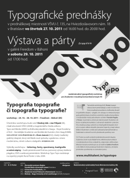 Typografické prednášky Výstava a párty