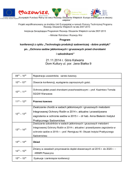 Program konferencji. - Kancelaria Prawna A&RT Rynkowska