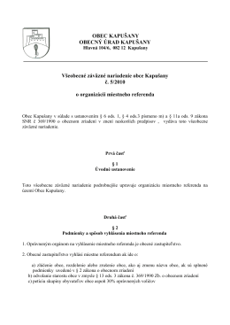 VZN č. 5/2010 o organizácii miestného referenda (PDF