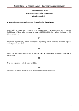 Protokół kontroli z dnia 30.11.2012r. w Zespole Szkół