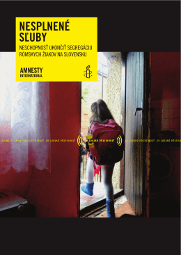 Neschopnosť ukončiť segregáciu rómskych žiakov na Slovensku