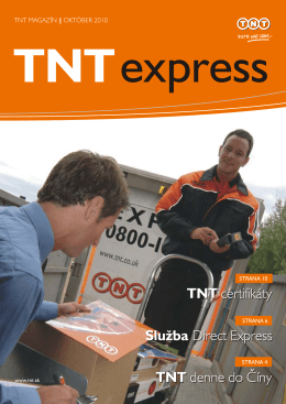 TNT certifikáty Služba Direct Express TNT denne do Číny TNT