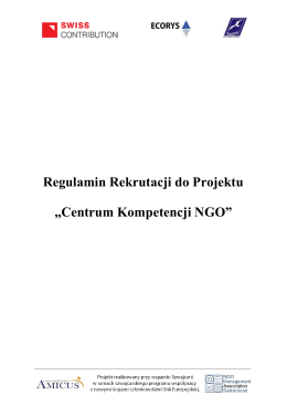 Regulamin CK NGO(pdf) - Centrum Kompetencji NGO