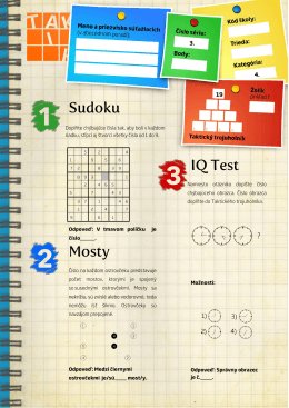 Sudoku Mosty IQ Test