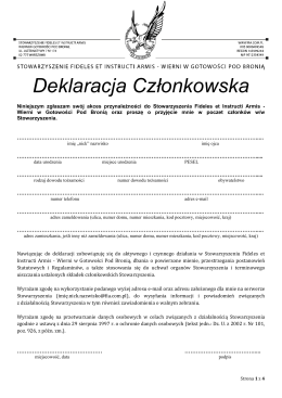 Deklaracja Członkowska