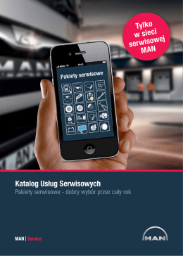 Katalog Usług Serwisowych Tylko w sieci serwisowej - AGRO-STAR
