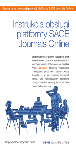 Instrukcja obsługi platformy SAGE Journals Online