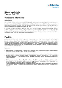 Návod na obsluhu Thermo Call TC 3