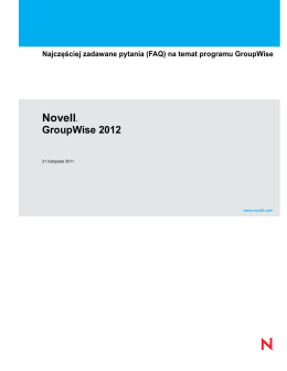 na temat klienta programu GroupWise 2012