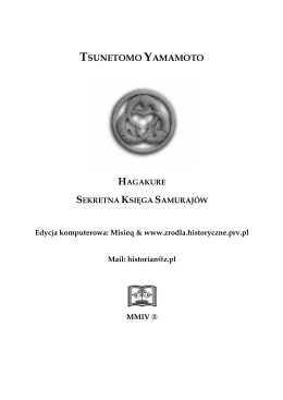 hagakure. sekretna księga samurajów