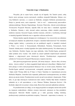 "Tatarskie tropy w Radomsku" (PDF – zobacz, ok. 0.2 MB)
