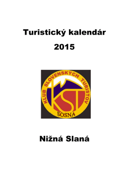 Turistický kalendár 2015 Nižná Slaná