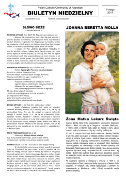 Pobierz biuletyn (.pdf) - Polish Catholic Community