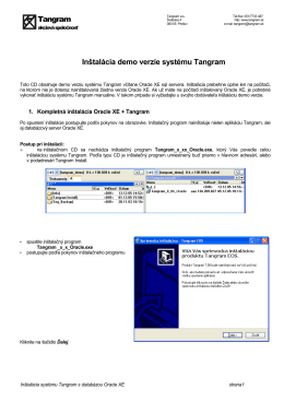 Inštalácia demo verzie systému Tangram