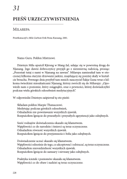 "Blask oświecenia" - Milarepa, Pieśń urzeczywistnienia (PDF).