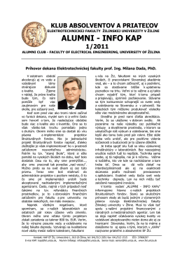alumni - info kap 1/2011 - Elektrotechnická fakulta