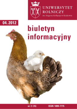 Biuletyn Informacyjny UR w Krakowie nr 2 (76)