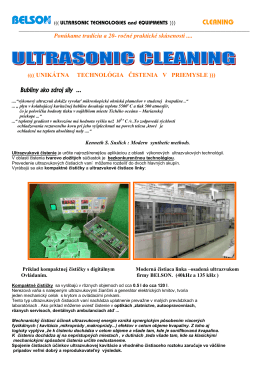 Ultrazvukové čistenie - cleaning 1