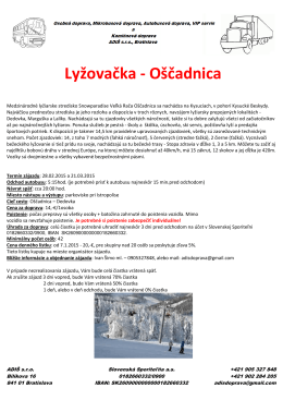 Lyžovačka - Oščadnica